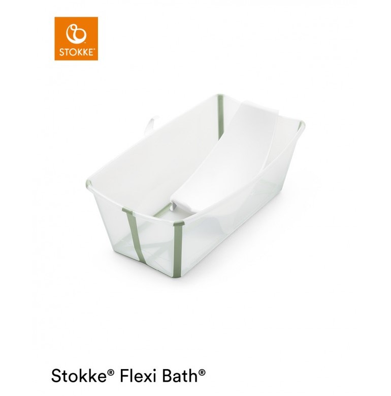Μπανάκι Stokke Flexi Bath Βundle, Transparent Green