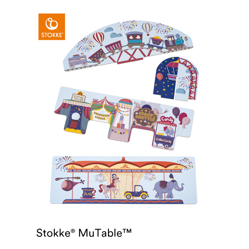 Εκπαιδευτικές καρτέλες Stokke MuTable, Scenarios Funfair